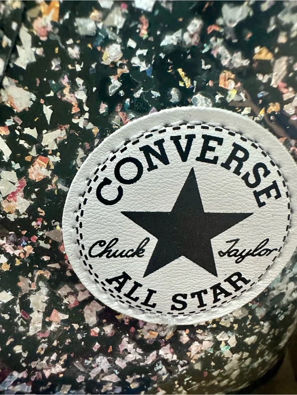 Converse Kids Chuck Taylor All Star High Tops Sz 3 - Black Glitter NEW IN BOX